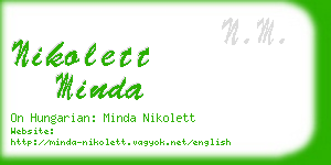 nikolett minda business card